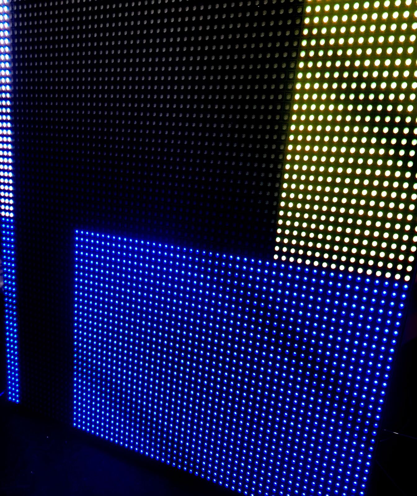 The matrix with a blue block in the bottom half